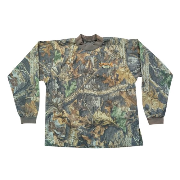 SCENT LOK Savanna Camo Long Sleeve Midweight Pullover Shirt L Advantage Timber - Picture 1 of 7